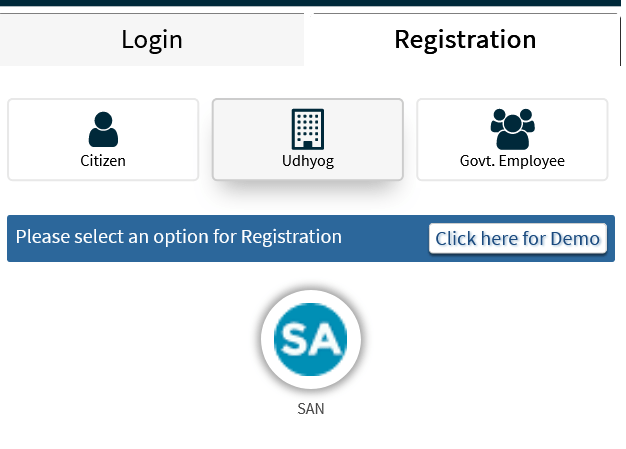 SSO ID Registration For Udyog